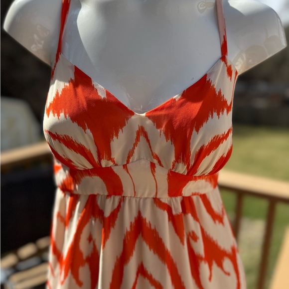 INC CONCEPT Orange and Cream Women's Dress - Picture 2 of 10